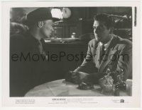 4f1421 KISS OF DEATH 8x10.25 still 1947 worried Victor Mature at table with psycho Richard Widmark!