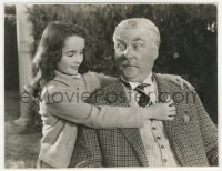 4f1431 LASSIE COME HOME 7.5x9.5 still 1943 10 year old Liz Taylor adjusts Nigel Bruce's lapel flower!