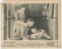 4f1614 FIGHTING FOR GOLD 8x10 LC 1919 the latest, best, and most thrilling Tom Mix picture, rare!