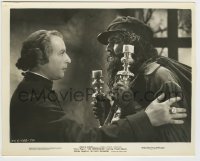 4f1435 LES MISERABLES 8x10 still 1935 bishop Cedric Hardwicke gives candlesticks to Fredric March!