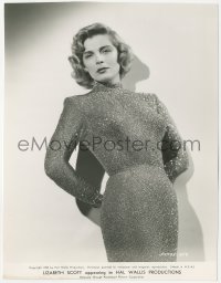 4f1438 LIZABETH SCOTT 8x10 key book still 1950 Paramount studio portrait in sexy sparkling gown!