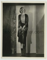 4f1442 LORETTA YOUNG 8x10 still 1930s youthful portrait in beautiful lace gown by Bert Longworth!