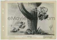 4f1461 MELODY TIME 8x11 key book still 1948 toddler Pecos Bill leaping over cactus in race w/rabbit!