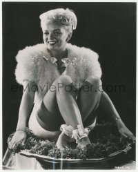 4f1471 MYRNA DELL 7.5x9.5 still 1946 the sexy actress sitting on giant platter, what a dish!