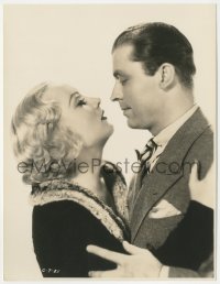 4f1479 NO MORE ORCHIDS 8x10 key book still 1932 romantic portrait of Carole Lombard & Lyle Talbot!