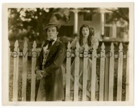 4f1487 OUR HOSPITALITY 8x10.25 still 1923 Natalie Talmadge stares at real life husband Buster Keaton