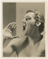 4f1568 TARZAN & HIS MATE 8x10 still 1934 best c/u of Johnny Weissmuller doing the legendary yell!