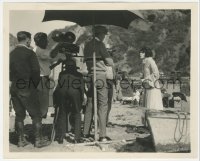 4f1588 WANDERING HUSBANDS candid 8x10.25 still 1924 director watches Lila Lee scowling at camera!