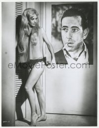 4f1594 WHERE IT'S AT 7.75x10 still 1969 sexy near-naked Edy Williams standing by Bogart poster!