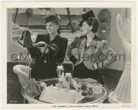 4f1598 WOMEN 8.25x10 still 1939 close up of Norma Shearer smiling at pretty Joan Fontaine w/purse!