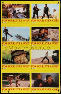 4f0419 FOR YOUR EYES ONLY Aust LC poster 1981 different images of Roger Moore as James Bond 007!