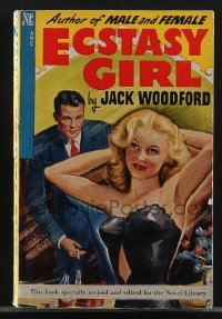 4f1048 ECSTASY GIRL reprint paperback book 1948 cover art of man leering at sexy blonde woman!