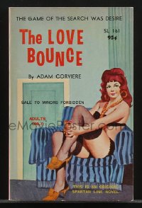 4f1055 LOVE BOUNCE paperback book 1967 the game of search was desire, sexy cover art!