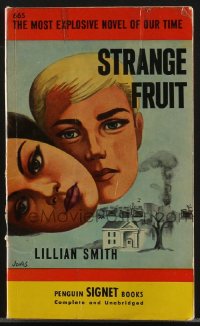 4f1064 STRANGE FRUIT reprint paperback book 1948 most explosive novel of our time, Jonas cover art!