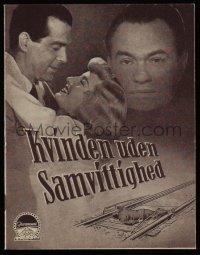 4f1074 DOUBLE INDEMNITY Danish program 1948 Wilder, Stanwyck, MacMurray, Robinson, different images!