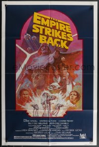 4f0770 EMPIRE STRIKES BACK NSS style 1sh R1982 George Lucas sci-fi classic, cool artwork by Tom Jung!