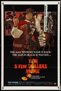 4f0784 FOR A FEW DOLLARS MORE 1sh 1967 the man with no name is back, Clint Eastwood, cool art!