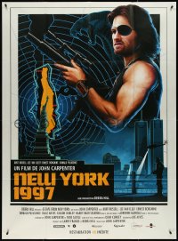 4f0124 ESCAPE FROM NEW YORK French 1p R2018 John Carpenter, Kurt Russell as Snake, New York 1997!