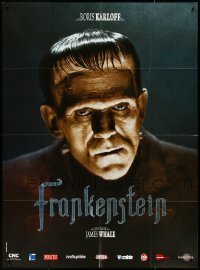 4f0127 FRANKENSTEIN French 1p R2008 wonderful close up of Boris Karloff as the monster!