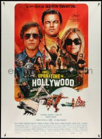 4f0148 ONCE UPON A TIME IN HOLLYWOOD French 1p 2019 Pitt, DiCaprio and Robbie by Chorney, Tarantino!