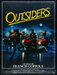 4f0149 OUTSIDERS French 1p 1982 Coppola, completely different art of gangs fighting by Trebern!