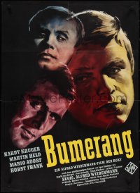 4f0341 BOOMERANG German 1960 Bumerang, Cry Double Cross, Hardy Kruger, German crime, ultra rare!