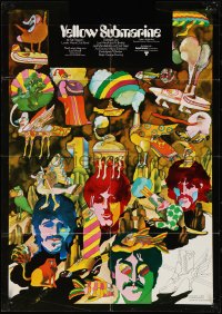 4f0358 YELLOW SUBMARINE German 1968 wonderful completely different psychedelic art of Beatles!