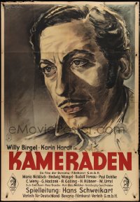 4f0333 KAMERADEN German 38x55 1941 close-up Willy Birgel, directed by Hans Schweikart, ultra rare!