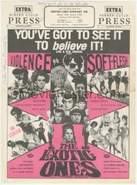 4f0293 EXOTIC ONES herald 1968 violence & soft flesh, you've got to see it to believe it, ultra rare!