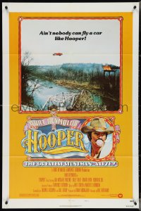 4f0821 HOOPER style C 1sh 1978 great image of stunt man Burt Reynolds' car jumping ravine!