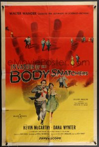 4f0832 INVASION OF THE BODY SNATCHERS 1sh 1956 classic horror, the ultimate in science-fiction!