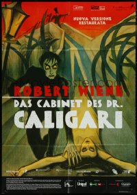 4f0194 CABINET OF DR CALIGARI Italian 1p R2014 early German silent restored, art from the original!