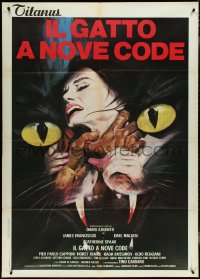 4f0196 CAT O' NINE TAILS Italian 1p R1970s Dario Argento's Il Gatto a Nove Code, woman strangled!