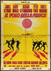 4f0209 FLIGHT OF THE PHOENIX Italian 1p 1966 Aldrich, James Stewart, Attenborough, ultra rare!