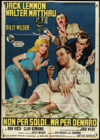 4f0211 FORTUNE COOKIE Italian 1p 1966 different art of Lemmon, Matthau & Judi West, Billy Wilder!