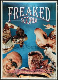 4f0212 FREAKED Italian 1p 1993 Tom Stern, wacky horror sci-fi images, ultra rare!