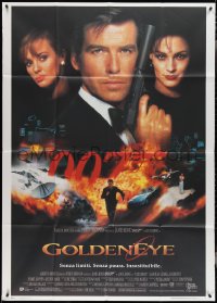 4f0431 GOLDENEYE Italian 1p 1996 Pierce Brosnan as secret agent James Bond 007, cool montage!