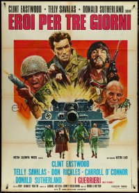 4f0221 KELLY'S HEROES Italian 1p 1970 Clint Eastwood, Telly Savalas, Don Rickles, Donald Sutherland