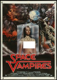 4f0228 LIFEFORCE Italian 1p 1985 Space Vampires, different image of topless Mathilda May, very rare!