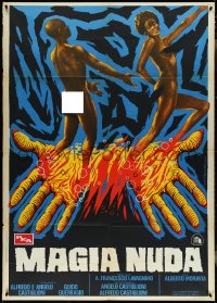 4f0234 MONDO MAGIC Italian 1p 1975 Magia Nuda, Spagnoli art of obligatory naked African natives!