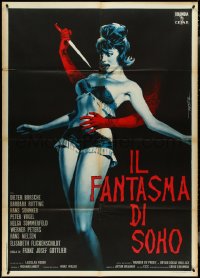 4f0241 PHANTOM OF SOHO Italian 1p 1965 completely different sexy horror art by Enrico De Seta!