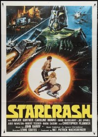 4f0441 STARCRASH Italian 1p R1980s great different art of mostly naked Caroline Munro!