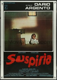 4f0255 SUSPIRIA Italian 1p 1977 classic Dario Argento horror, Stefania Casini, red title style!