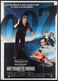 4f0422 LICENCE TO KILL Italian 2p 1989 Timothy Dalton as James Bond, he's out for revenge!