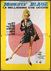 4f0174 MODESTY BLAISE Italian 2p 1966 Nistri & Peak art of sexy secret agent Monica Vitti, rare!