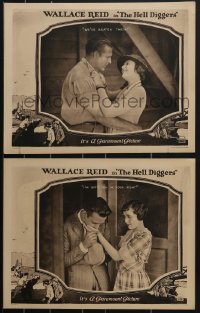 4f0666 HELL DIGGERS 2 LCs 1921 foreman Wallace Reid loves farmer's daughter Lois Wilson, rare!