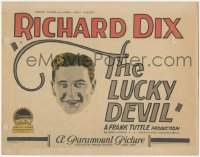 4f0460 LUCKY DEVIL TC 1925 art of Richard Dix, who wins an unlucky car in a lottery, ultra rare!