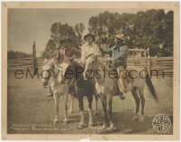 4f0528 MAN FROM PAINTED POST LC 1917 Douglas Fairbanks & his two pals on horses, ultra rare!