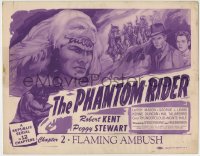 4f0470 PHANTOM RIDER chapter 2 TC 1946 Republic serial, cool art of cowboys & Chief Thundercloud!