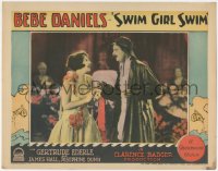 4f0577 SWIM GIRL SWIM LC 1927 great close up of pretty Bebe Daniels laughing at man, ultra rare!